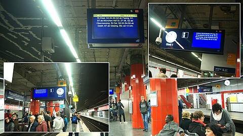 Am Dienstagvormittag kam es für mehrere Stunden zu Behinderungen auf der S-Bahnstammstrecke. Hier: Bilder von der S-Bahnhaltestelle am Hauptbahnhof.