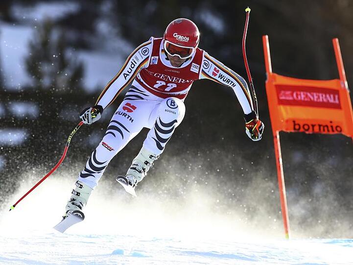 Der Deutsche Josef Ferstl wird bei der Abfahrt in Bormio Elfter.