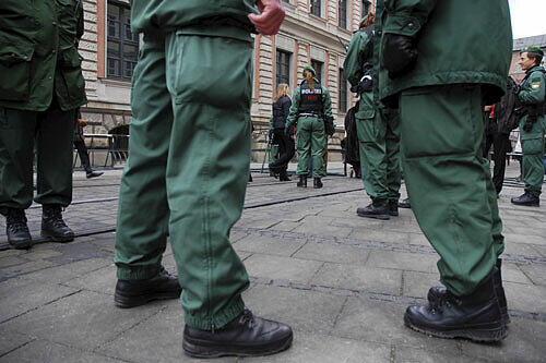 Beamte der Polizei auf der Münchner Sicherheitskonferenz
