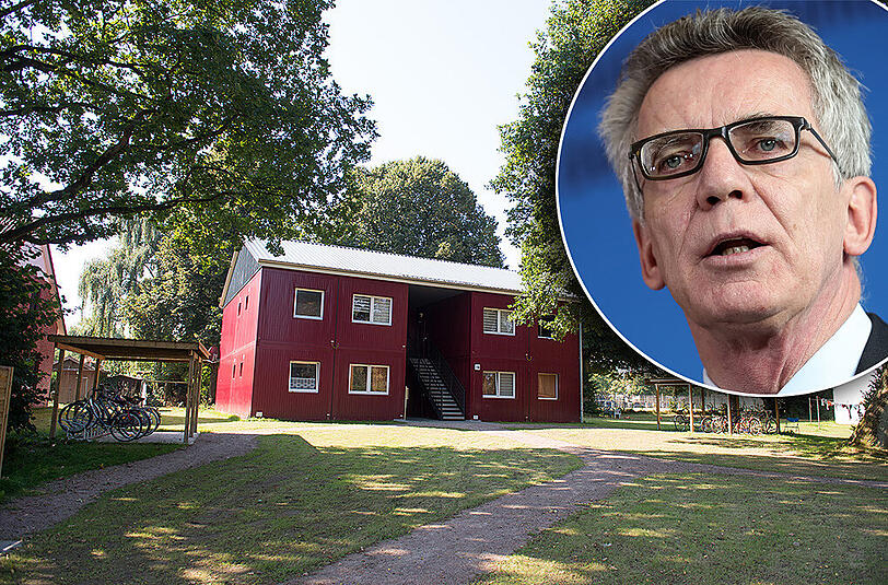 Die Flüchtlingsunterkunft in Großhansdorf (Schleswig-Holstein). Nach Angaben eines Anwohners soll die Polizei hier eine Razzia durchgeführt haben. Laut Innenminister Thomas de Maiziere hatten die Asylbewerber Bezug zu den Paris-Attentaten vom November 2015.