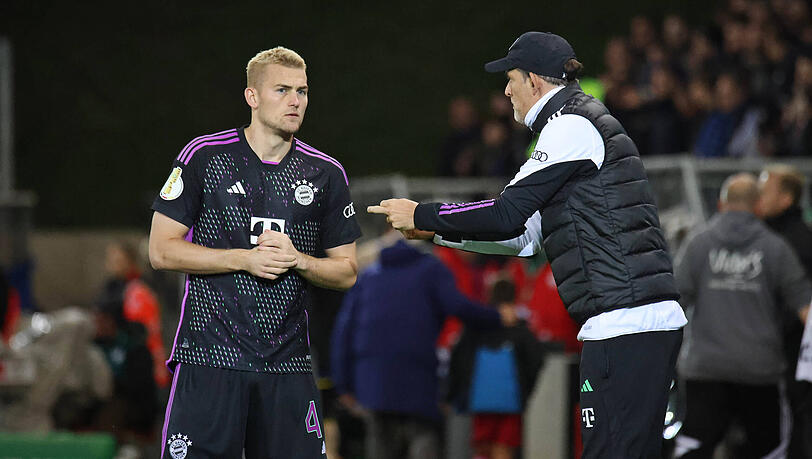 Kapselverletzung auskuriert: Im Heimspiel gegen Werder Bremen am Sonntagnachmittag kann Thomas Tuchel (r.) wieder auf Matthijs de Ligt (l.) setzen.