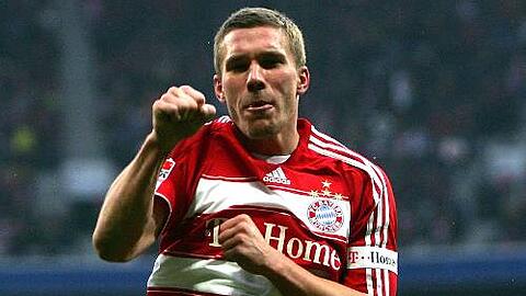 Bejubelte das 4:1 gegen Hannover, seinen ersten Liga-Treffer für Bayern seit dem 1. November: Der künftige Kölner Lukas Podolski.