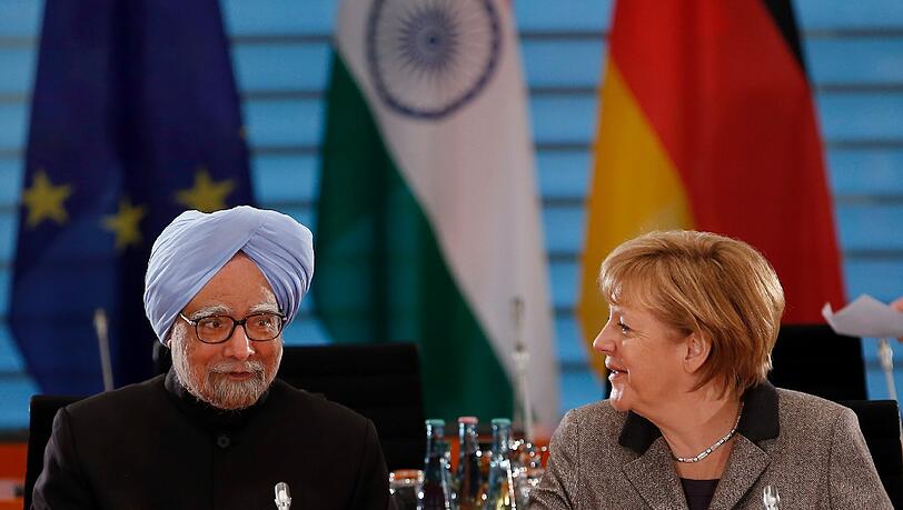 Angela Merkel und Indiens Premierminister Manmohan Singh im Kanzleramt Angela Merkel und Indiens Premierminister Manmohan Singh im Kanzleramt