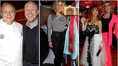 Alfons Schuhbeck, Matthias Sammer, Gülcan Kamps, Cornelia Corba und Gloria Gray bei der Teatro-Premiere in München
