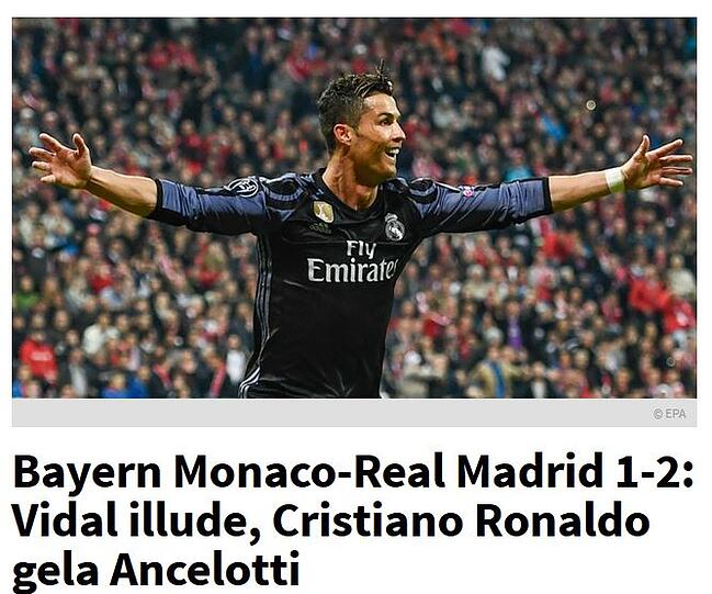 Einfach Rechnung bei der italienischen Tuttosport: Verlierer Vidal - Gewinner Ronaldo