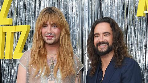 Bill (l.) und Tom Kaulitz bei der Premiere der dritten Staffel von "Kaulitz & Kaulitz" in Berlin.