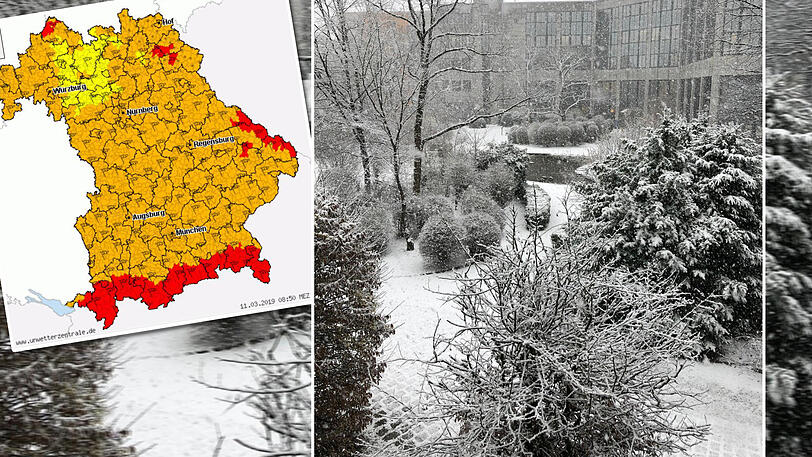 Reichlich Schnee gibt es zum Wochenanfang in München - auch am Montag besteht eine Unwetterwarnung.