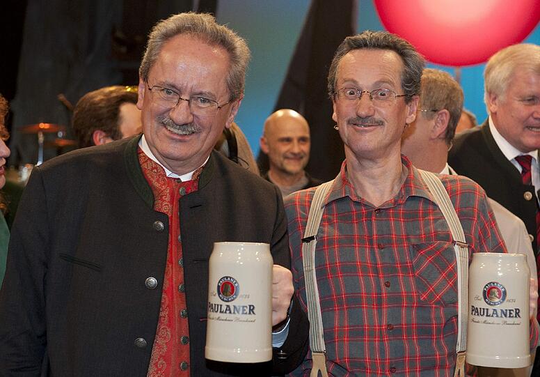Münchens Oberbürgermeister Christian Ude (l.) und dessen Double, der Kabarettist Uli Bauer.