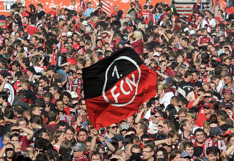 Die Club-Fans im Nürnberger Stadion.