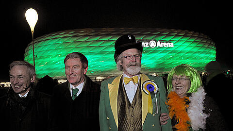 Zu Ehren der Iren: Die Allianz Arena ganz in grün.