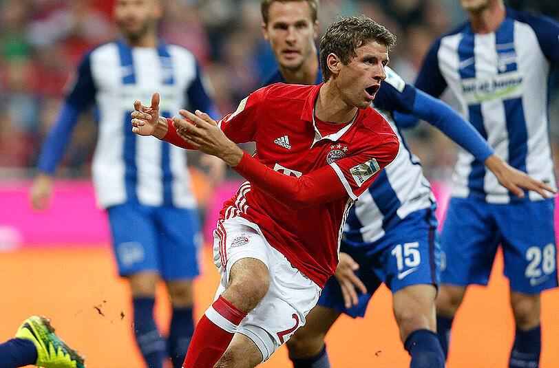 Thomas Müller blieb am Mittwochabend gegen Berlin ohne eigenen Treffer.