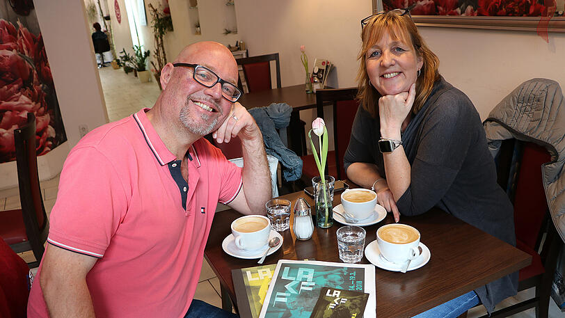 Michael Orth und Birgit Horn noch ganz entspannt vor dem Festivalauftakt.