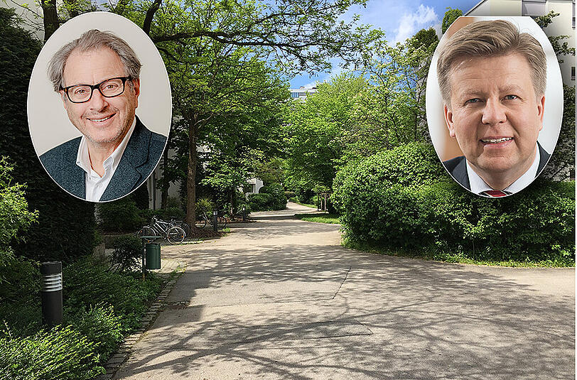 Kämpfen gegen den ausufernden Medizintourismus im Arabellapark: Marian Offman und Robert Brannekämper (beide CSU).