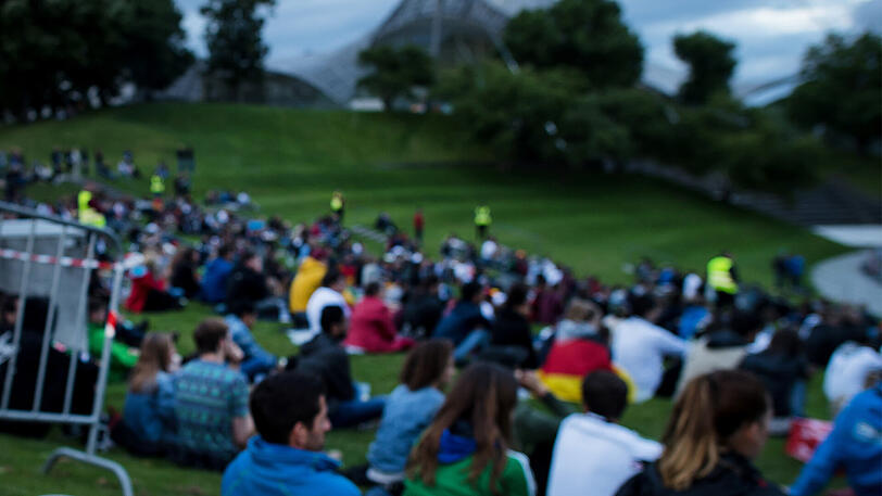 Public Viewing im Olympiapark.