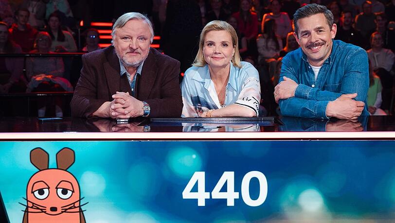 Zum Abschied spielte Annette Frier am 12. September mit Axel Prahl (l.) und Klaas Heufer-Umlauf im Team Maus f&uuml;r den guten Zweck.