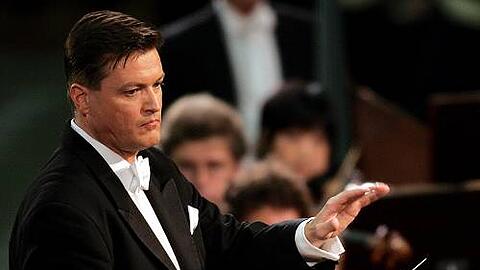 Glückliche Zeiten: Christian Thielemann beim Philharmoniker-Gastspiel von Papst Benedikt XVI. im Vatikan.