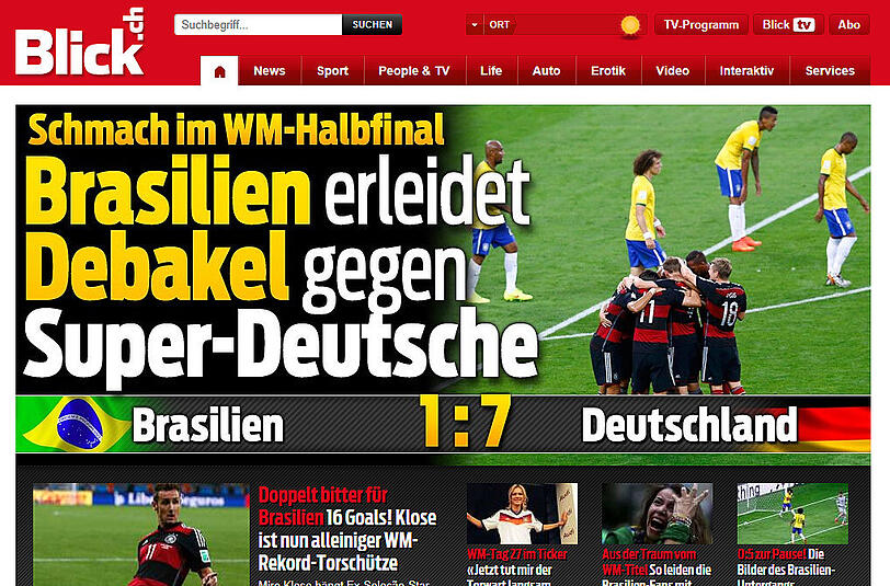 Das schweizer Newsportal blick.ch