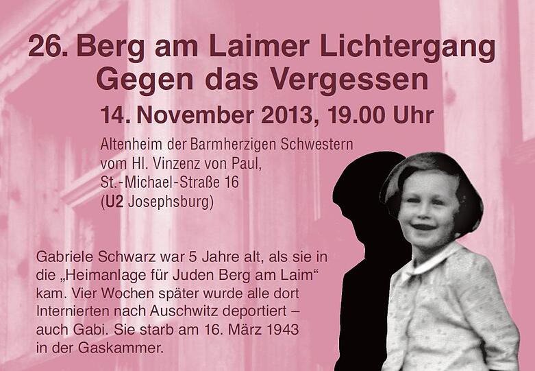 Nach Vortrag und Filmausschnitten folgt der Lichtergang.