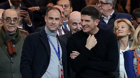 Leipziger Chefetage: Oliver Mintzlaff und Mario Gomez (r.).