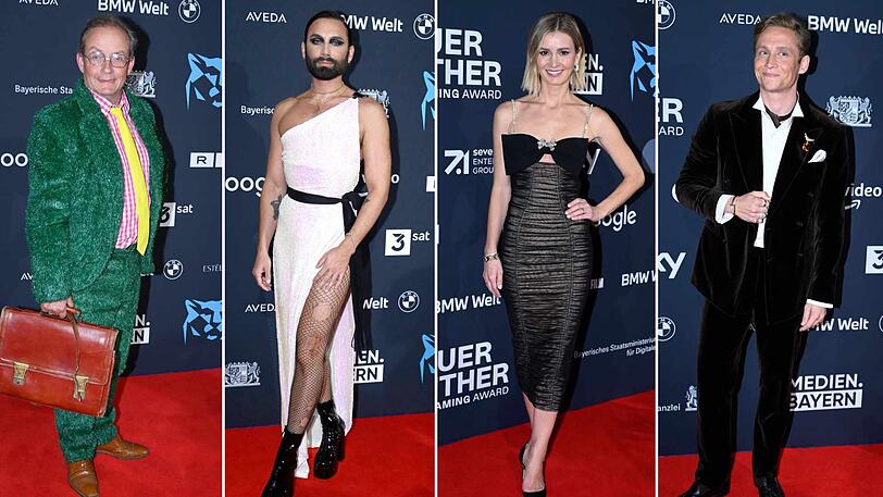Welche Promis wagten sich bei der Verleihung der "Blaue Panther"-Awards in schrillem Look auf den roten Teppich und wer ging eher auf Nummer sicher?
