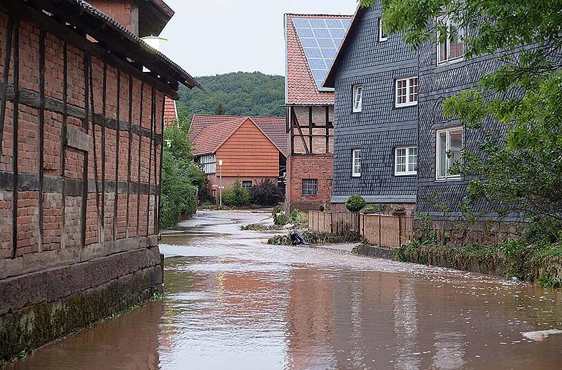 Reiffenhausen unter Wasser (17.08.).