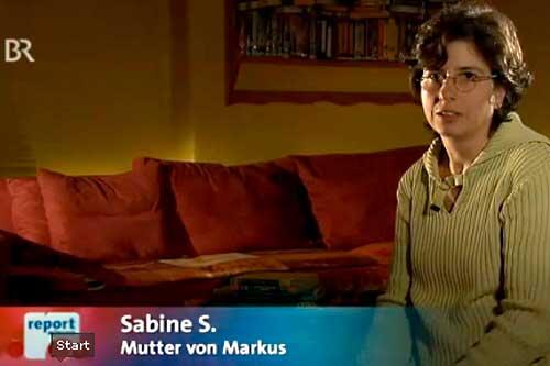 Sabine S. im Interview mit "Report München"