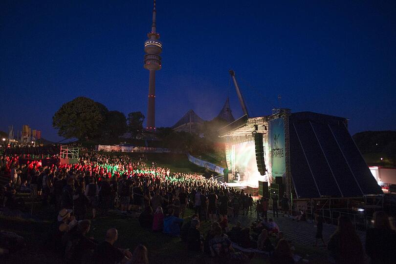 Der Olympiapark wird zum Festivalgelände.