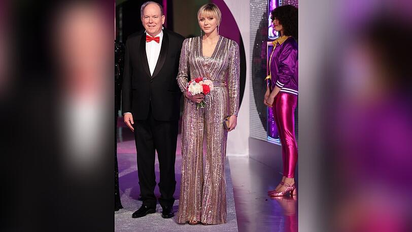 Fürstin Charlène und Fürst Albert beim Rosenball.