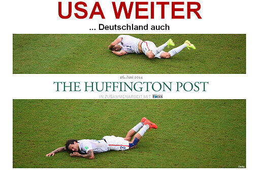 Für "The Huffington Post" war der Achtelfinaleinzug der US-Boys im Mittelpunkt.