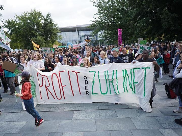Teilnehmer einer Fridays for Future-Demonstration. Foto: Jörg Carstensen/Archivbild