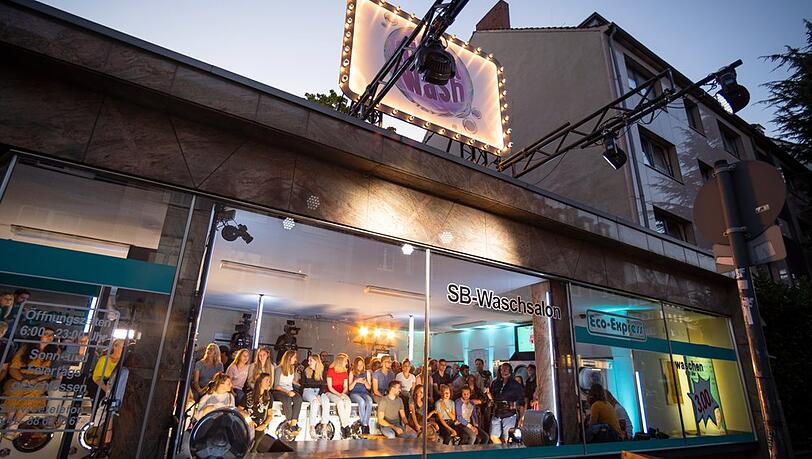 Die Waschsalon-Kulisse bei "NightWash".