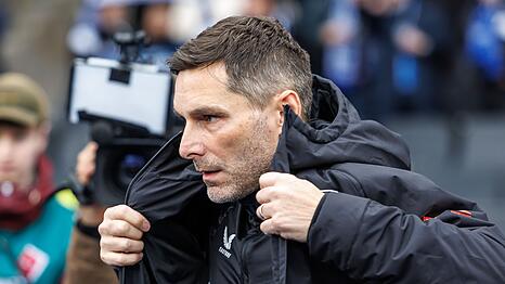 Hertha-Trainer Stefan Leitl fordert von seinen Profis mehr Intensit&auml;t auf dem Platz. (Archivbild)