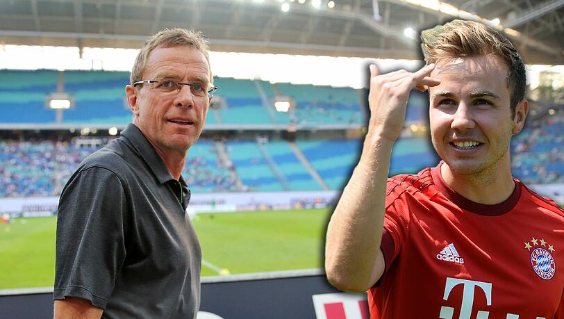 Bei Aufstieg Götze: Ralf Rangnick (l.) kokettiert mit einem Wechsel des Bayern-Stars nach Leipzig. Bei Aufstieg Götze: Ralf Rangnick (l.) kokettiert mit einem Wechsel des Bayern-Stars nach Leipzig.