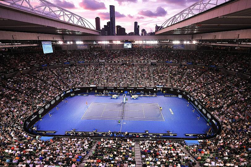 Blick in die vollbesetzte Rod-Laver-Arena.