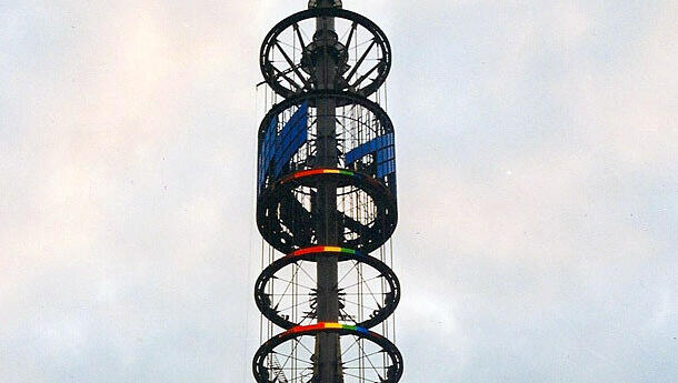 1998 hat der Moving Tower noch geleuchtet.
