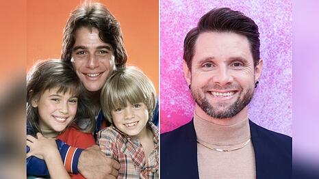 Mit der Sitcom "Wer ist hier der Boss?" (1984-1992 ) wurde Danny Pintauro an der Seite von Tony Danza (l., 1984) und Alyssa Milano ber&uuml;hmt - rechts ist der Schauspieler bei einem Auftritt im Jahr 2023 zu sehen.