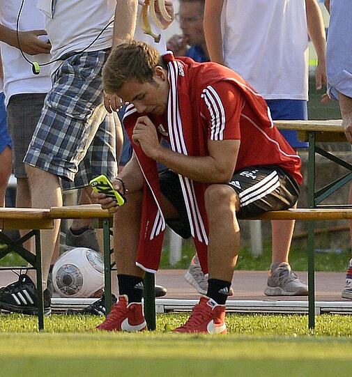 Mario Götze während des Testspiels der Bayern gegen die Paulaner-Elf.