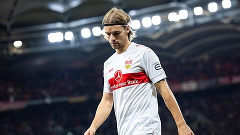 Stuttgarts Borna Sosa reagiert im Spiel.