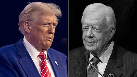 Lagen politisch stets weit auseinander: Donald Trump (li.) und der frühere US-Präsident Jimmy Carter