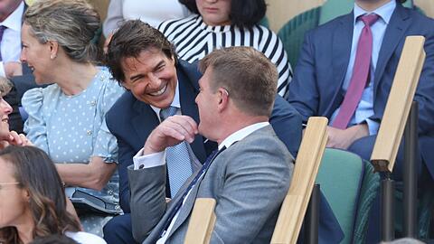 Tom Cruise auf der Wimbledon-Tribüne.