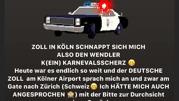 Mit diesem Statement berichtet Schlagersänger Michael Wendler über seine Kontrolle durch den Zoll am Kölner Flughafen. Mit diesem Statement berichtet Schlagersänger Michael Wendler über seine Kontrolle durch den Zoll am Kölner Flughafen.