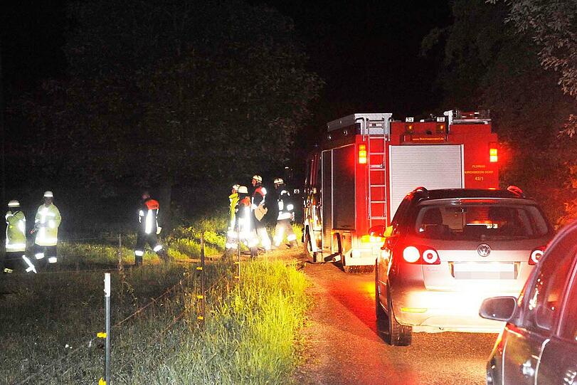 Nach der Kolision: Das Auto kam demoliert in einem Gebüsch neben der Straße zum Stehen.
