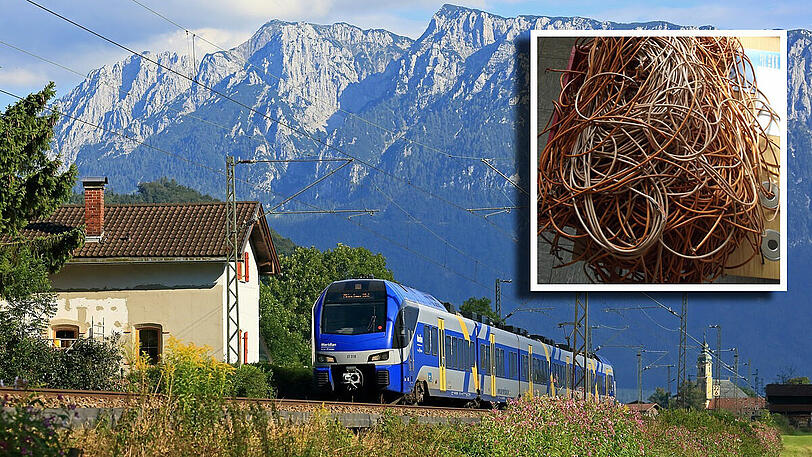 Die Stromkabel beschädigten einen Meridian am Münchner Südring.