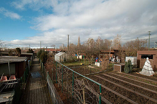 Die Schrebergärten in der Haberlandstraße in Pasing