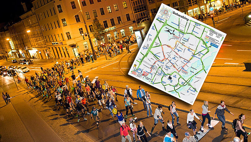 Am 10.08. führt die Bladenight durch Schwabing. Am 10.08. führt die Bladenight durch Schwabing.