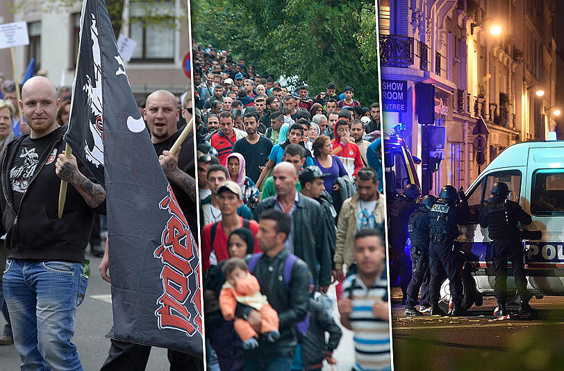 Nach einer Umfrage gehen viele Deutsche mit Angst ins neue Jahr. Grund dafür sind das Erstarken rechtsgerichteter Parteien in Europa, die Flüchtlingskrise und Terroranschläge.