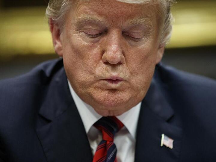 Donald Trump im Roosevelt Room des Weißen Hauses. Der US-Senat stimmte für ein Ende des vom Präsidenten verhängten Nationalen Notstands.