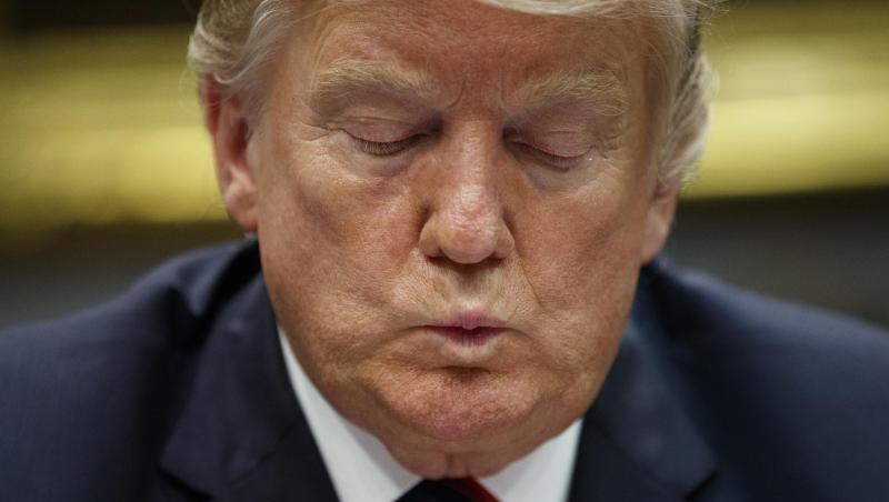 Donald Trump im Roosevelt Room des Weißen Hauses. Der US-Senat stimmte für ein Ende des vom Präsidenten verhängten Nationalen Notstands. Donald Trump im Roosevelt Room des Weißen Hauses. Der US-Senat stimmte für ein Ende des vom Präsidenten verhängten Nationalen Notstands.