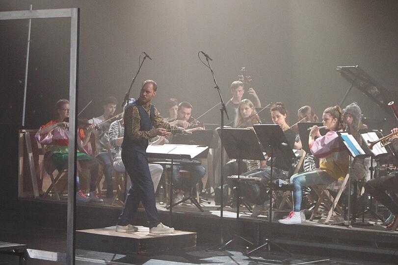 Das Projekt "Noah" im Rennertsaal des Probengebäudes der Bayerischen Staatsoper.