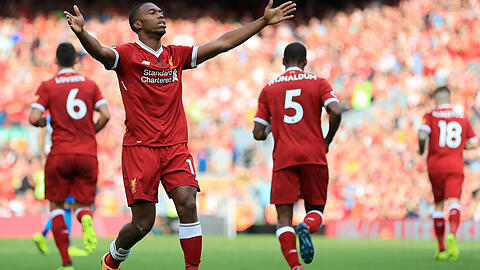 Daniel Sturridge hat allen Grund zum Jubeln: Liverpool besiegte Arsenal mit 4:0.